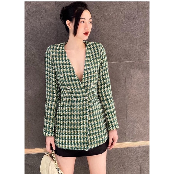 SET ÁO VEST VÀ ĐẦM MINI ZARA AUTHENTIC TUỒN STORE