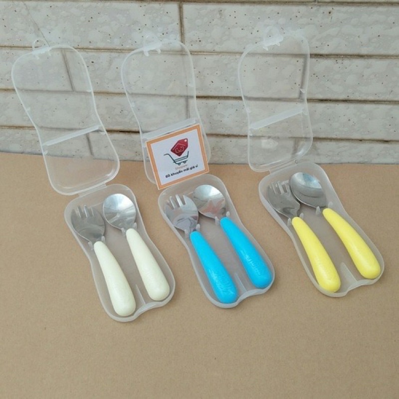 Bộ thìa dĩa inox cao cấp cho bé hàng khuyến mãi monte