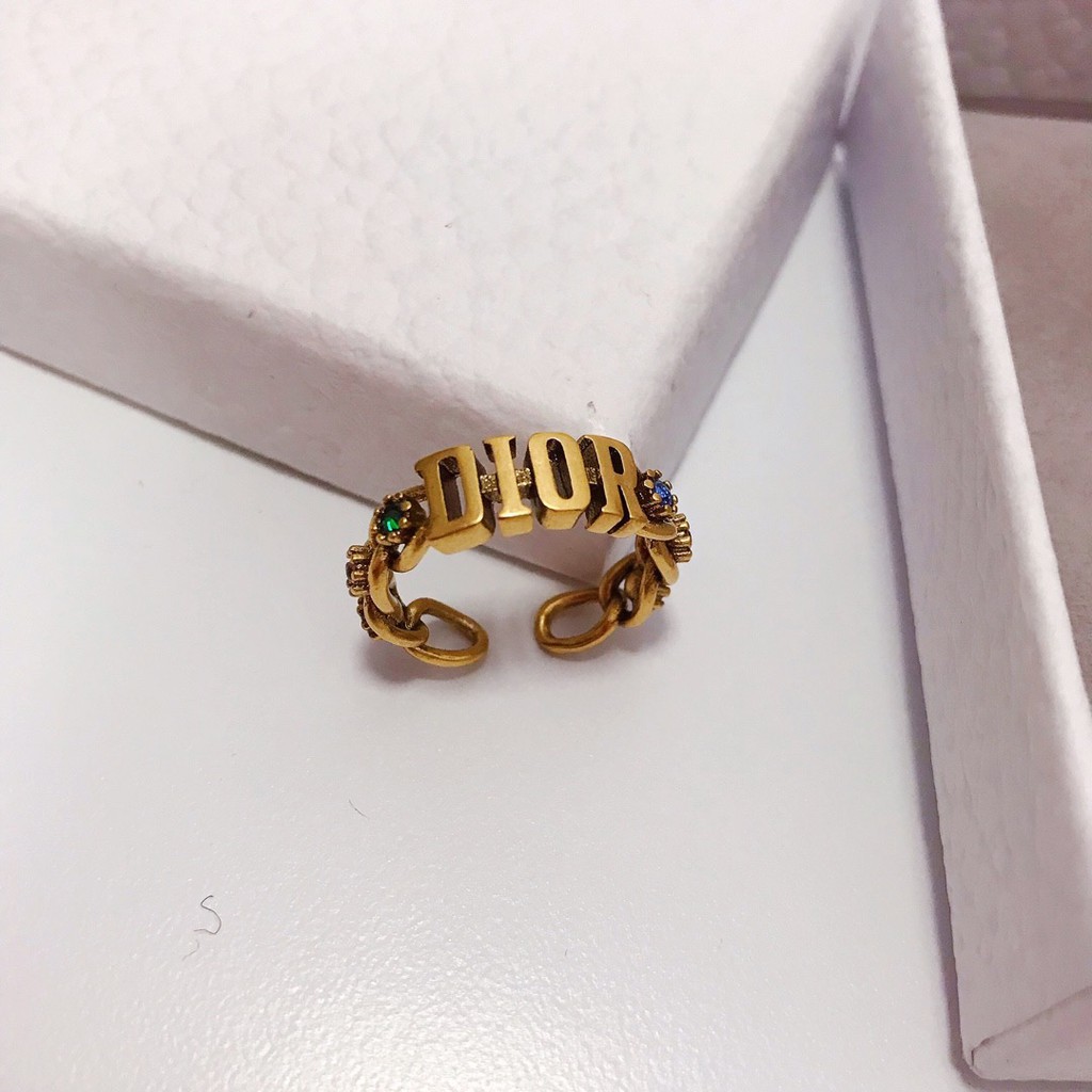 𝑫𝒊𝒐𝒓 2021 Brass Ring Gold Fashion JADIOR Couple Rings