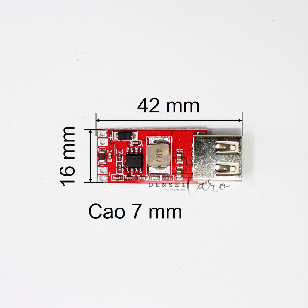 Denshitaro Mạch hạ áp 9V-12V-24V xuống 5V cổng USB D00- 010