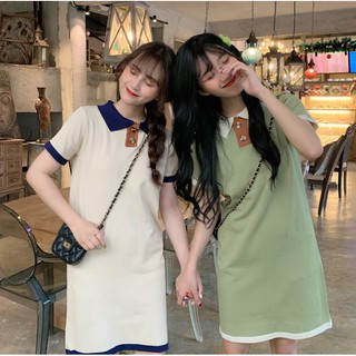 Đầm Len Dệt Kim Cổ Polo