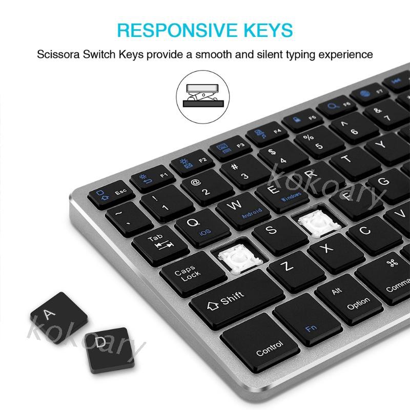 Bàn Phím Bluetooth Không Dây 102 Phím Cho Laptop / Điện Thoại / Máy Tính Bảng