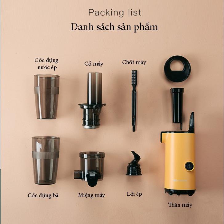Máy ép chậm mini - máy ép trái cây hoa quả tốc độ chậm tiện lợi khi mang đi du lịch đi công tác