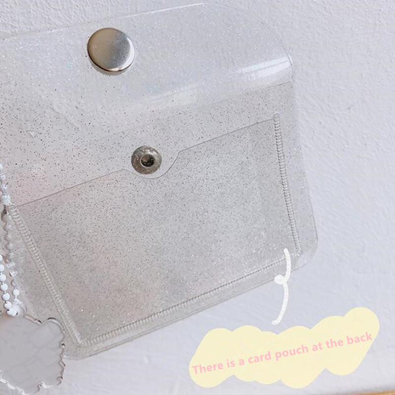 Ví đựng thẻ bằng PVC trong suốt ánh kim tuyến phong cách sành điệu | BigBuy360 - bigbuy360.vn