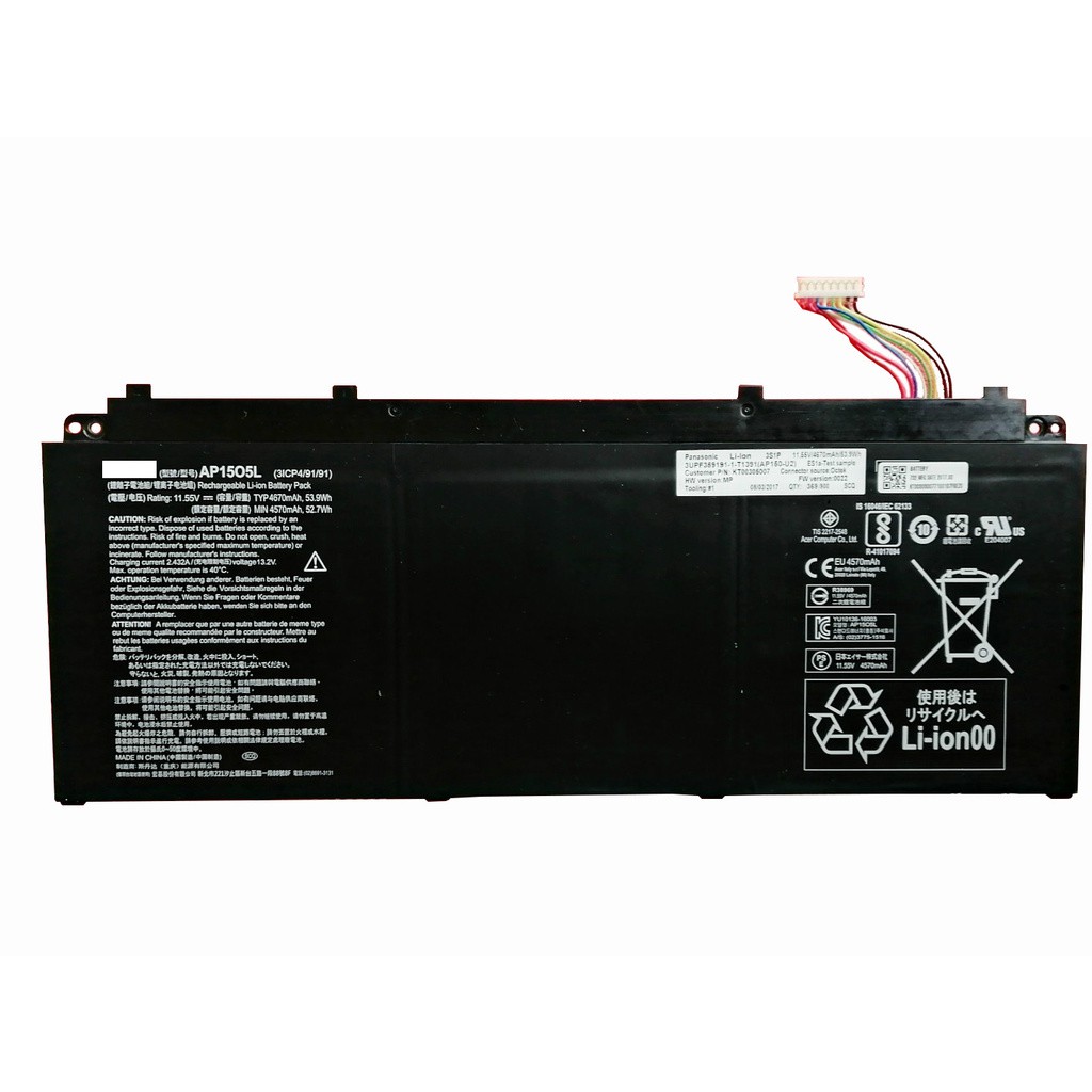 (BATTERY) PIN LAPTOP ACER SF514-51 (AP15O5L) (ZIN) - 3 CELL dùng cho Aspire S5-371, SPIN SP513-52, Swift SF114-32