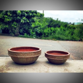 Chậu gốm giả cổ ngoài trời (56x23cm)