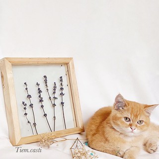 Tranh Gỗ Treo Tường LAVENDER (khung 22*22cm)