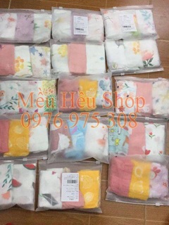Set 3 khăn xô túi zip sợi tre Muslin tree