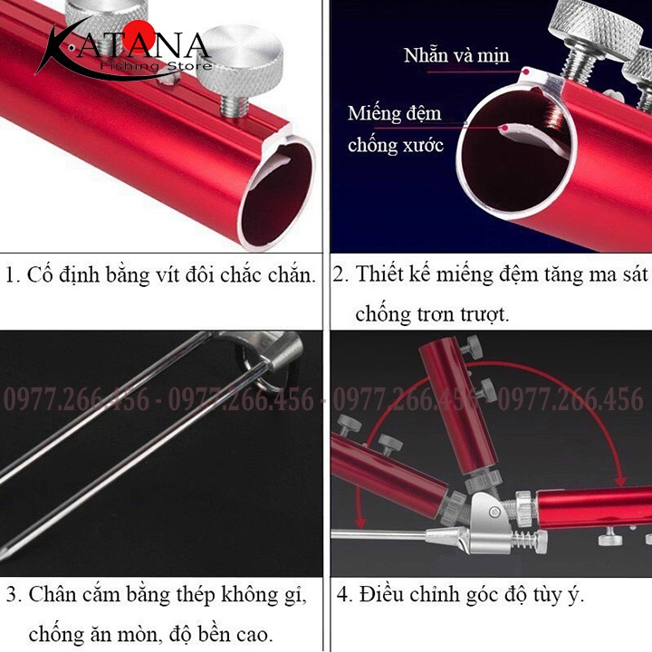 Chân Cắm Đất Gác Cần Câu Đài Chống Cần Câu Đài Xoay 360