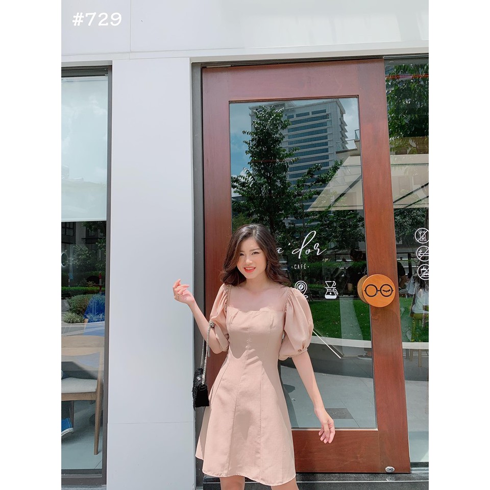 Đầm dự tiệc ôm body tay xòe phồng mặc được hai kiểu siêu xinh Titus Dress