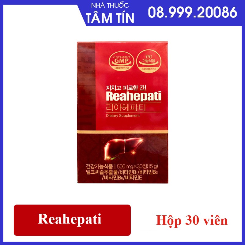 [CHÍNH HÃNG ] REAHEPATI - Tăng cường chức năng gan, giải độc gan, hạ men gan đến từ Hàn Quốc - Hộp 30 viên