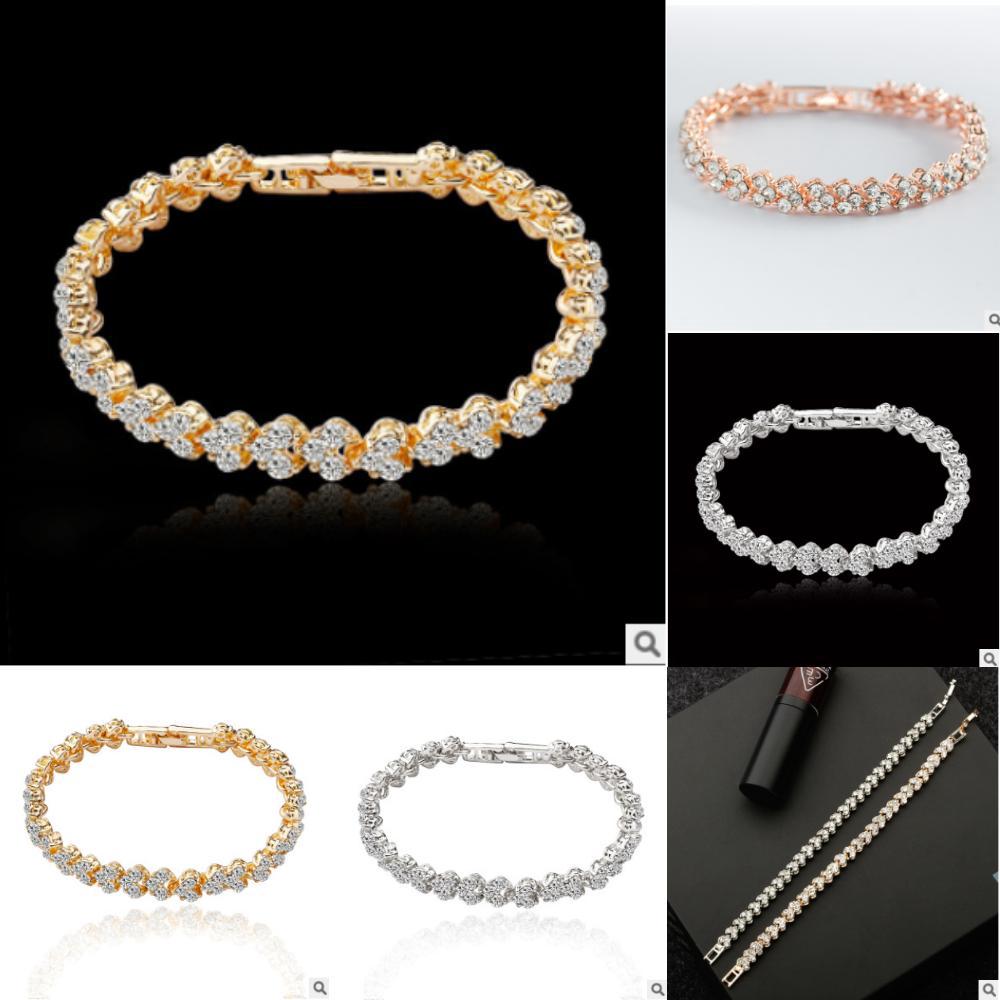 Roman Crystal Zircon Bracelet 1PC jewelry set Exquisite