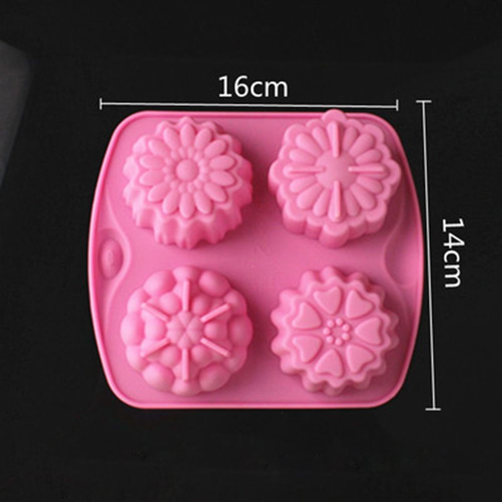 Khuôn silicon chịu nhiệt làm bánh/socola/xà phòng hình bông hoa