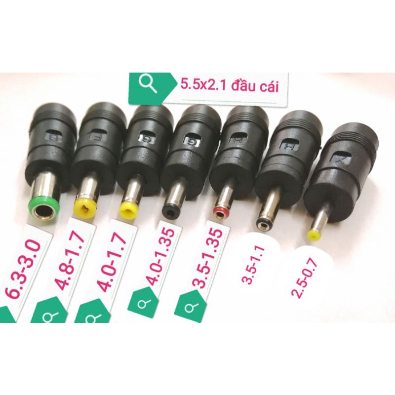 1 chiếc đầu chuyển đổi Jack rắc nguồn DC 5.5x2.1 ra 2.5x0.7 3.5x1.1 3.5x1.35 4.0x1.7 4.0x1.35 4.8x1.7 5.5x1. 7 6.3x3.0