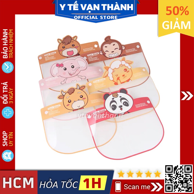 ✅ Tấm Chắn Giọt Bắn- FACE SHIELD (Thun Xốp) (Trẻ Em), phòng dịch , chống bụi cho bé -VT0793