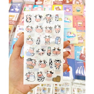 STICKER BÒ SỮA SET 6 TẤM
