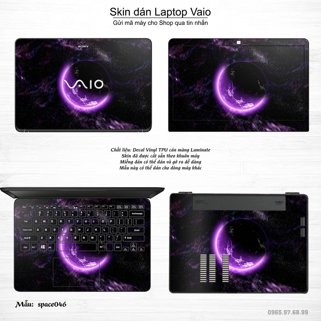 Skin dán Laptop Sony Vaio in hình không gian nhiều mẫu 8 (inbox mã máy cho Shop)