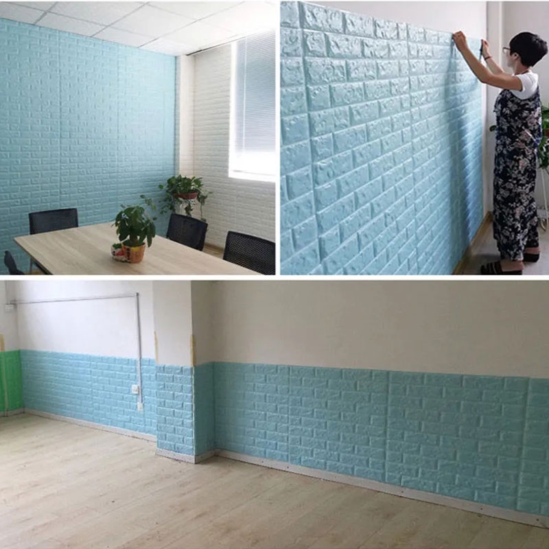 Giấy Dán Tường Bằng Xốp Giả Gạch 3D Trang Trí Phòng Khách / Phòng Ngủ