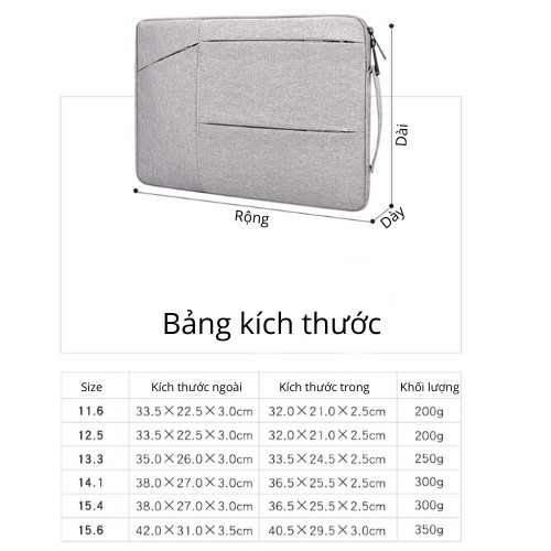 Túi chống sốc Laptop / Macbook cao cấp 13,3 14 15,6 inch ST02 - Bảo Hành 1 Năm I Đựng Bao Da Nam Nữ II 2022