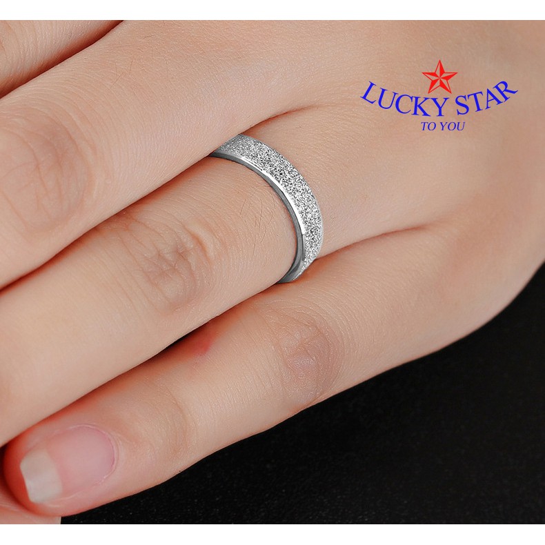 Nhẫn thời trang phun cát lóng lánh sang trọng - quà tặng ý nghĩa