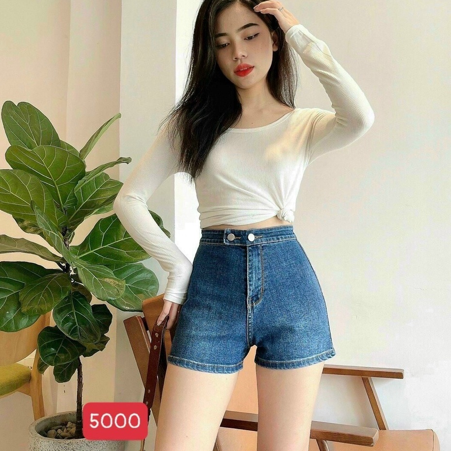 Quần Short Jean Nữ, Quần Jean Ngắn Nữ DieuLinh_Fashion, Chất Liệu Denim Mềm Mại Co Giãn Nhẹ, Phong Cách Thời Trang TCS.