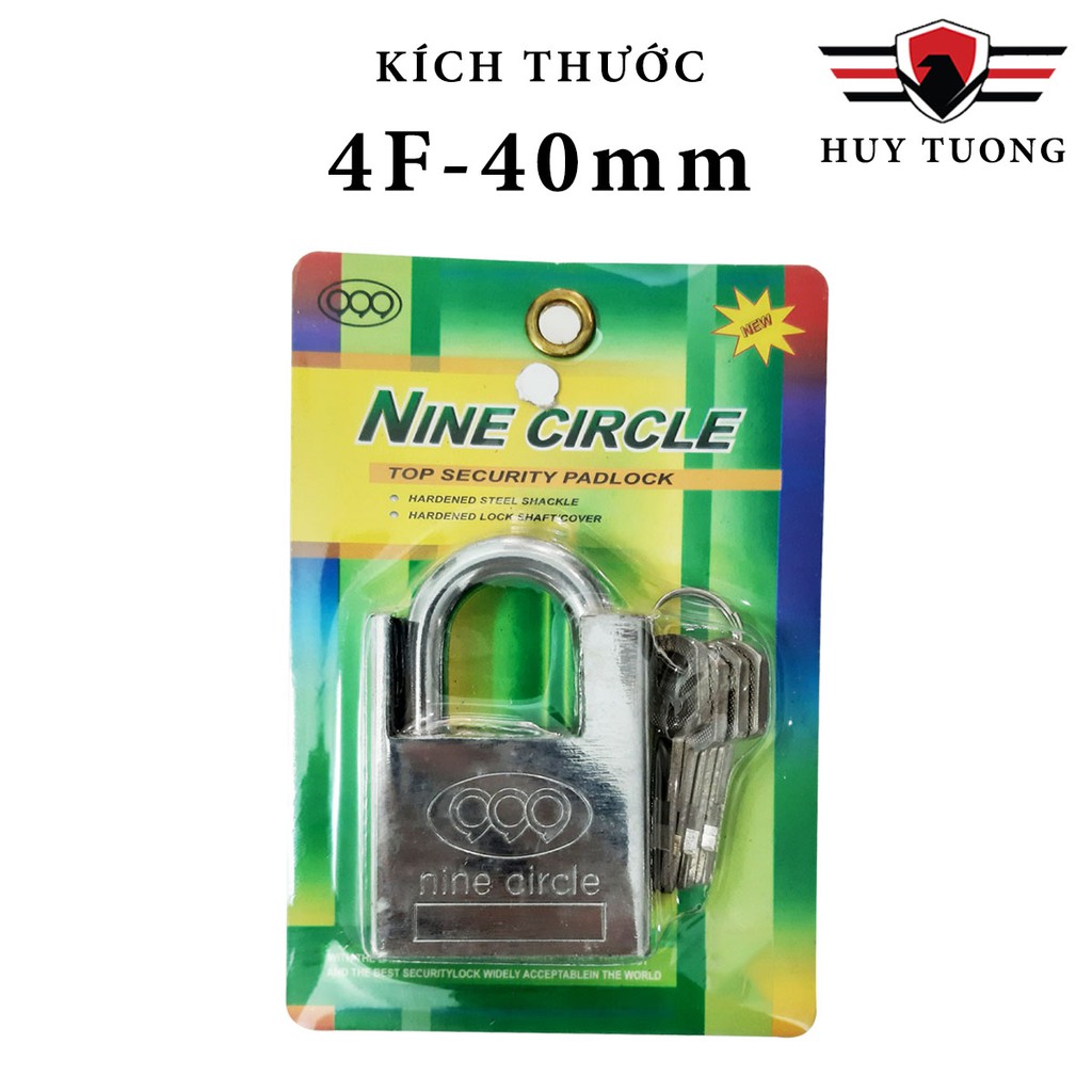 Ổ khóa chống cắt 3 vòng Nine Circle nhiều kích thước cao cấp - Huy Tưởng