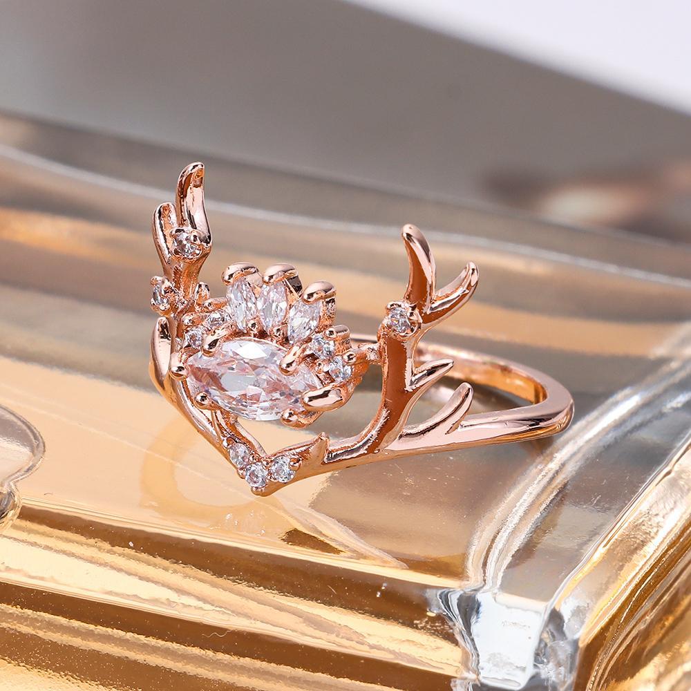 Nhẫn Hình Hươu Thiết Kế Mới Cao Cấp Thời Trang Dành Cho Nữ