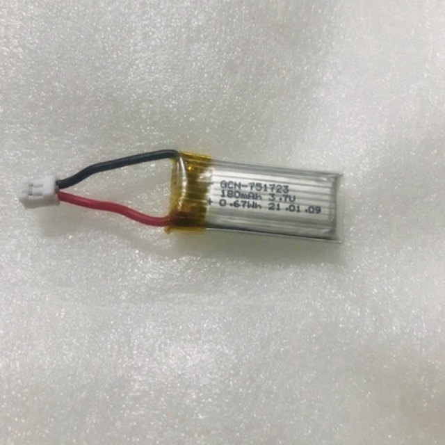 [HCM]Pin lipo 1s 3.7V 180mah jack PH2.0 cho trực thăng máy bay drone xe mini