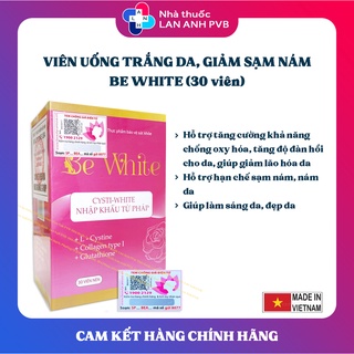 BE WHITE - Bổ sung collagen, AHA, vitamin E, giúp trắng da, giảm sạm, nám.