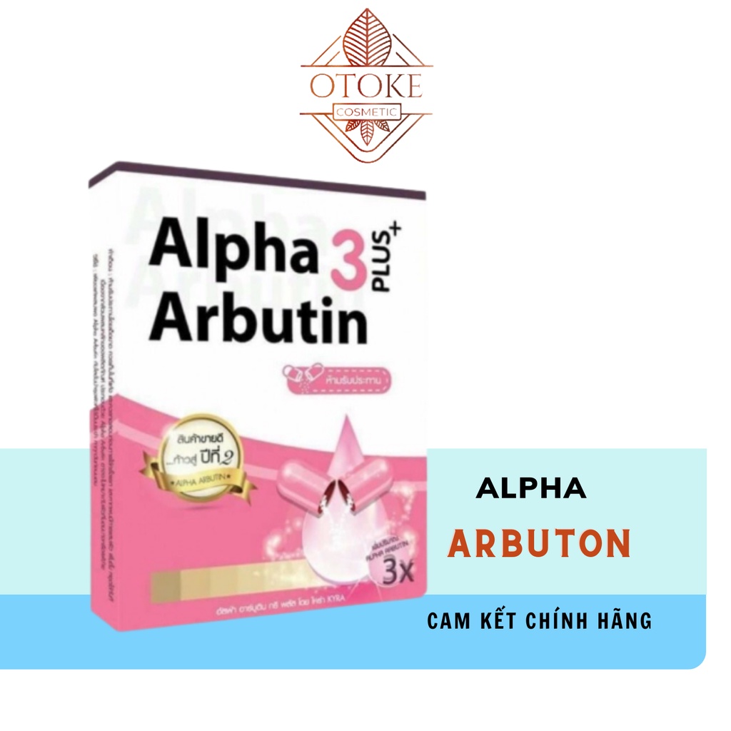 01 Vĩ Kích Dưỡng Trắng Da Alpha Arbutin 3 plus Thái Lan 10 viên