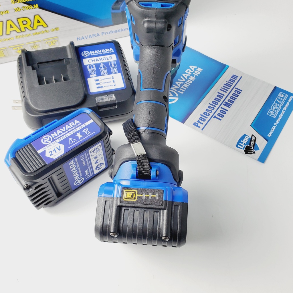 Máy Khoan Pin NAVARA 21v Siêu Khỏe - Lõi Đồng - Không Than
