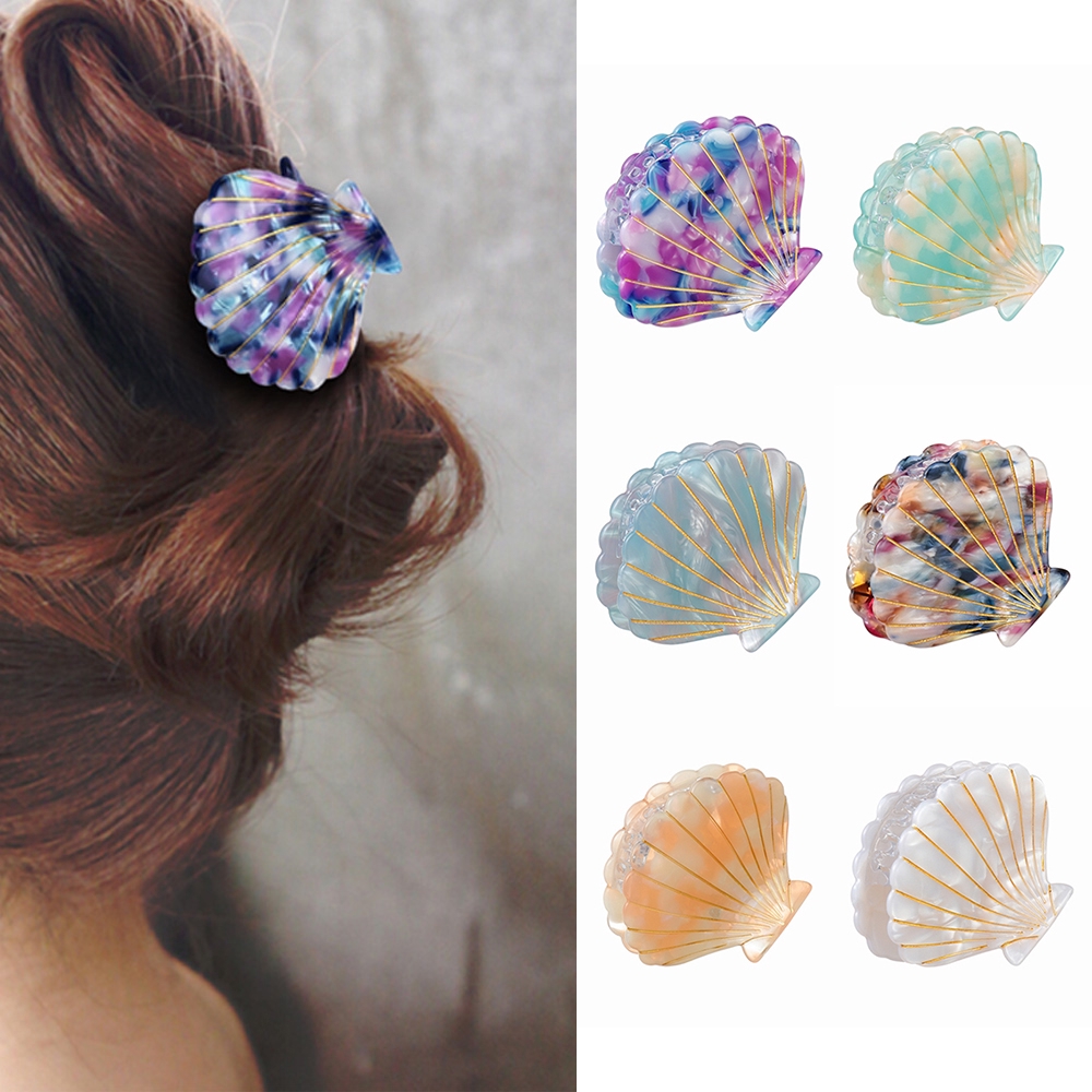 Kẹp tóc thiết kế hình vỏ sò cá tính thời trang dành cho nữ