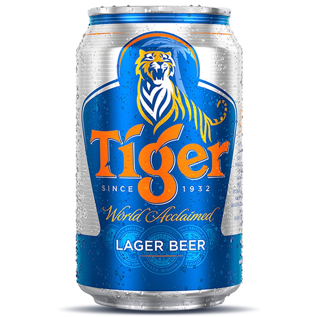 Lốc 6 Lon Bia Tiger/Tiger Nâu _ Mẫu Thường_ 6 Lon X 330ML