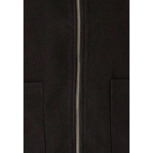 Áo khoác dạ Zenic 63575 cổ thiết kế màu đen | BigBuy360 - bigbuy360.vn