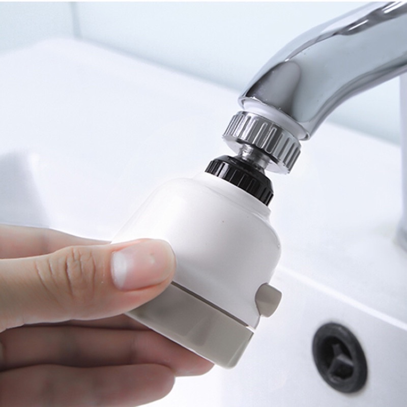 Đầu vòi nhựa rửa bát tăng áp có nút điều chỉnh xoay 360 độ - Vòi nối tăng áp lực nước, vòi rửa chén nhựa gắn bồn rửa tay