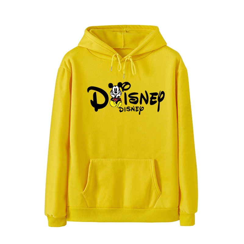 Áo Khoác Hoodie Tay Dài Dáng Rộng In Hình Chuột Mickey Thời Trang Cho Cặp Đôi