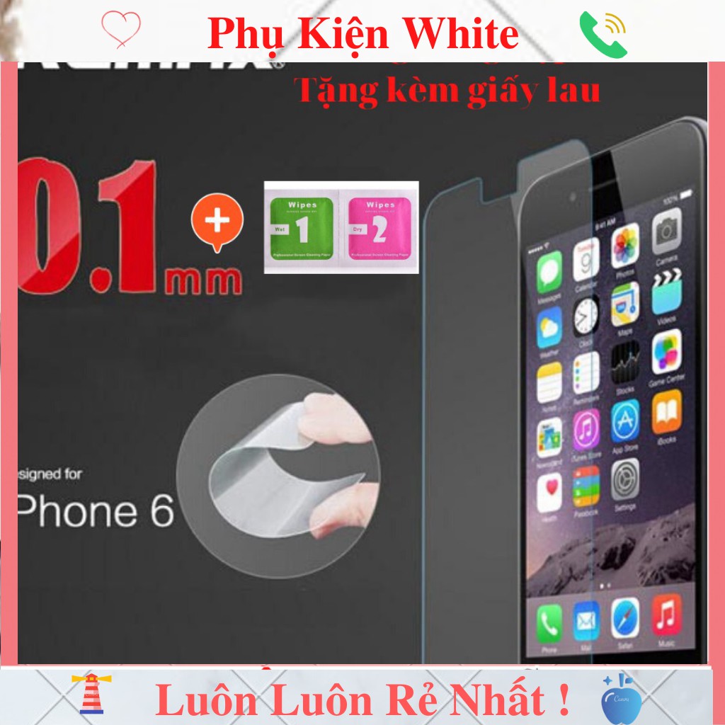 Kính cường lực REMAX siêu mỏng 0.11mm cho iphone 5/6/6s/6pl/7/8/7+/8+/X/Xsmax/ip11/ip11pro/ip11promax