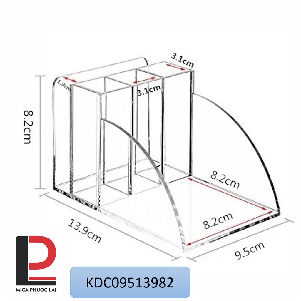 Khay mica, acrylic đựng dụng cụ văn phòng