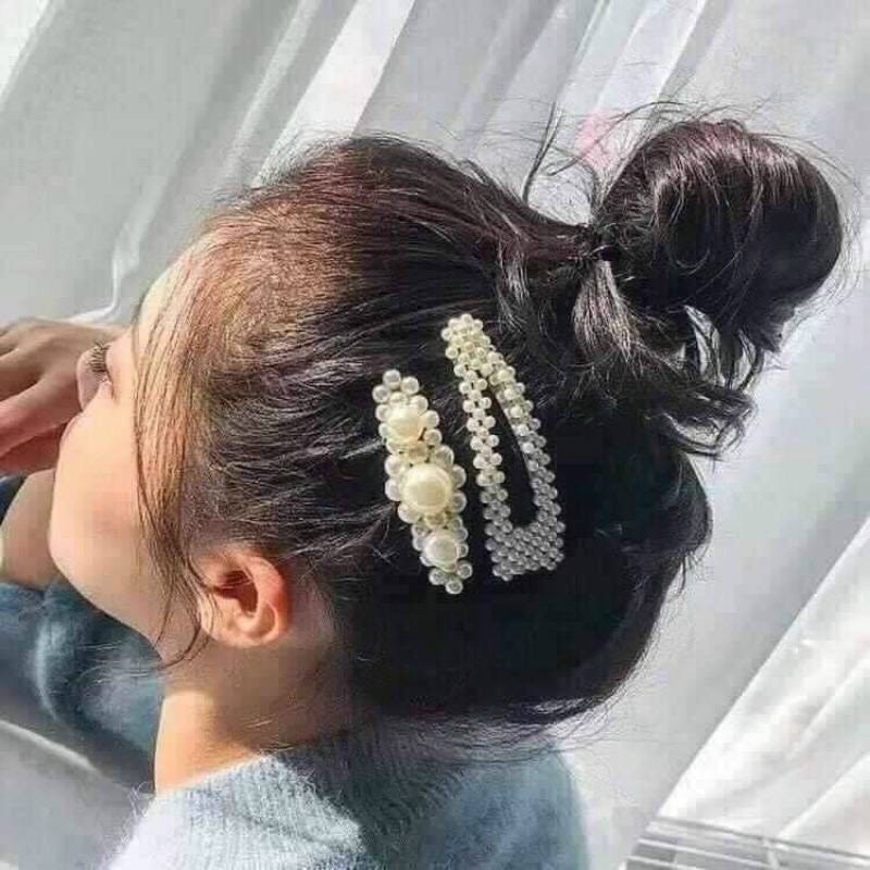 Kẹp Tóc Ngọc Trai Hoạt Hình Ngẫu Nhiên 1pc CFH YR
