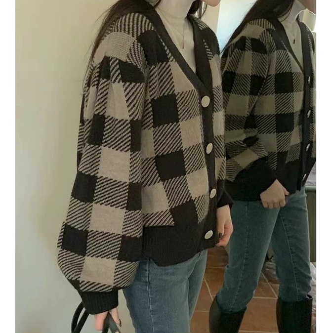 Hàng Sẵn_Áo len cardigan ngắn nhỏ màu sắc tươi sáng