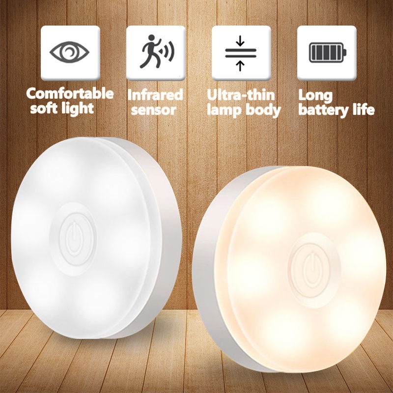 Đèn Led Cảm Ứng Cơ Thể Người Chạy Bằng Pin Sạc Qua Cổng Usb Tiện Dụng Và Bền