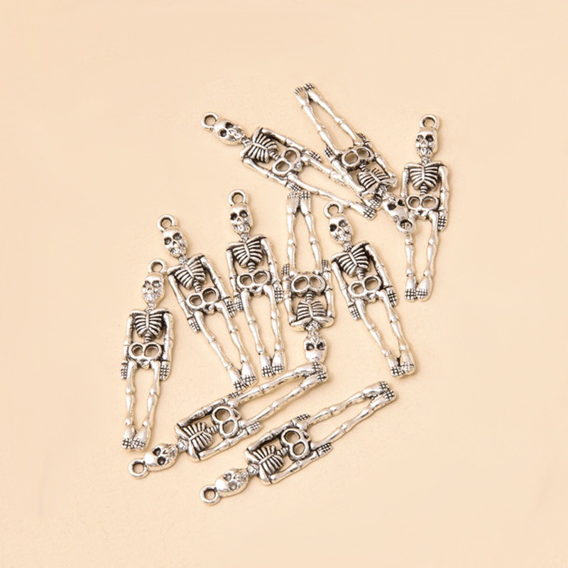 Set 10 Mặt Vòng cổ Bạc Phong Cách Gothic Hóa Trang Halloween