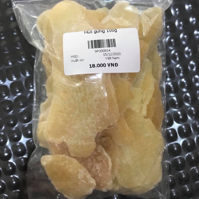 Mứt gừng vàng làm nhân thập cẩm bánh trung thu
