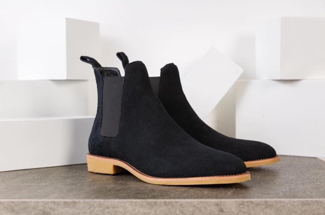 {sale hot }Giày cheasle boots đen da bò lộn sluxury | BigBuy360 - bigbuy360.vn