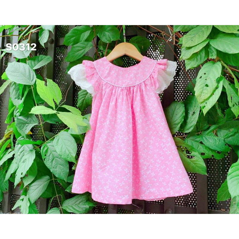 Đầm váy bé gái SIZE ĐẠI hoa nhí tay cánh tiên haivanco vải Kate nhập 15 đến 40 kg  mềm mại thoáng mát đi học đi chơi đẹp