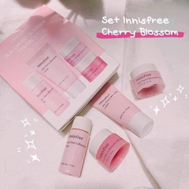 SET DƯỠNG TRẮNG DA INNISFREE HOA ANH ĐÀO JEJU CHERRY BLOSOOM CREAM