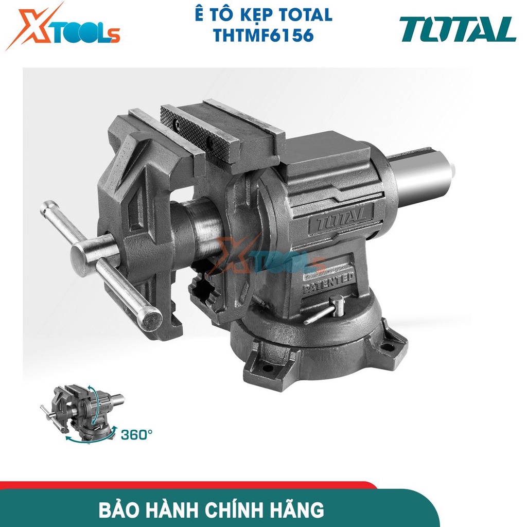 Ê tô kẹp đa năng TOTAL THTMF6156, ê tô kẹp đế xoay kích thước đế xoay 5 inch, lực kẹp tối đa: 2000KGS -CHÍNH HÃNG-XTOOLS