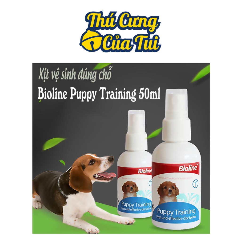 Chai Xịt Hướng Dẫn Đi Vệ Sinh Cho Chó Đi Đúng Chỗ Bioline Puppy Training - Thú Cưng Của Tui