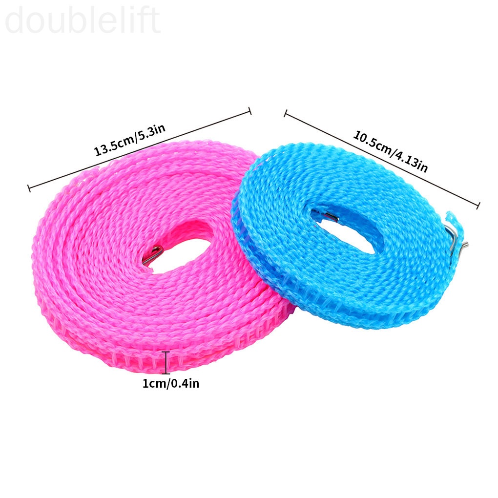 Dây Phơi Quần Áo 3m Bằng Nylon Chống Gió Chống Trượt Có Thể Điều Chỉnh