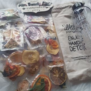 [MIX 3 VỊ]Set 30 gói Detox Tặng Bình 600ml ( Có hộp, túi vải + Đường)